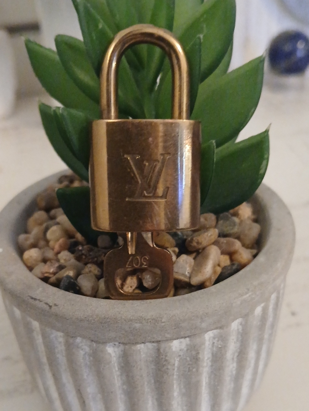 Louis Vuitton Gold-tone Padlock with Key